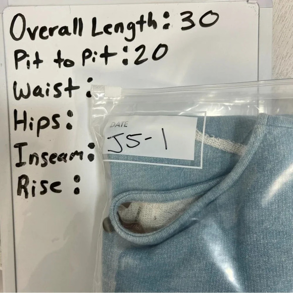 Soft Surroindings Sweater Blue S Cotton Edgy Pullover French Terry - Picture 7 of 7